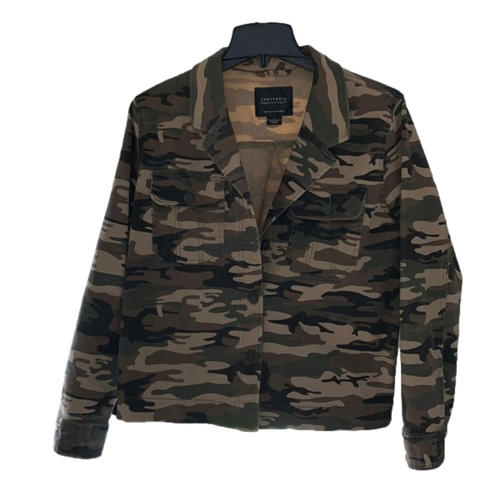 Sanctuary Camo Utility Jacket - Green & Brown